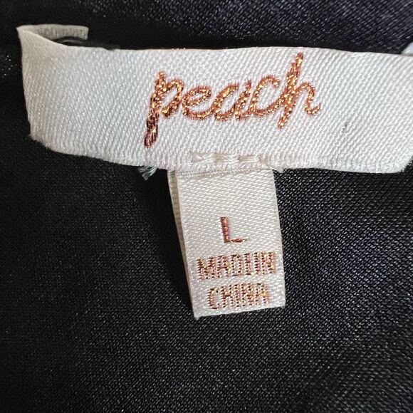 Peach Cheetah Animal Print Maxi Skirt Women Large Side Slit Elastic Waist Brown - Picture 6 of 15